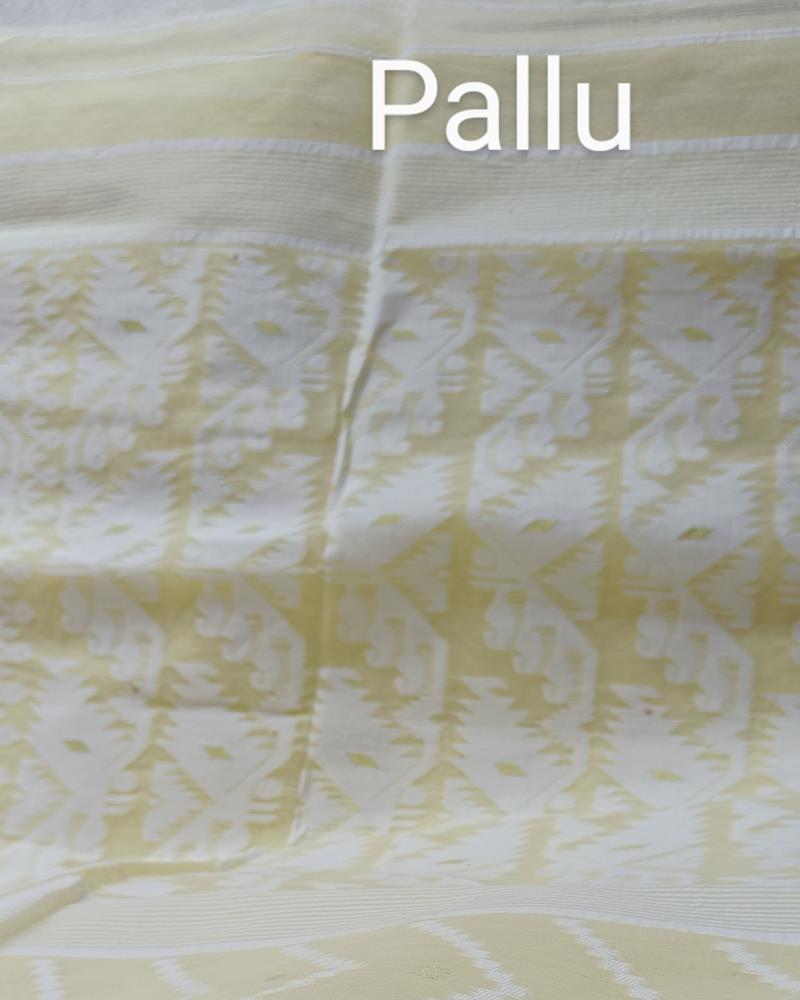 Bengal Cotton | Tant Jamdani | Lemon Yellow Colour